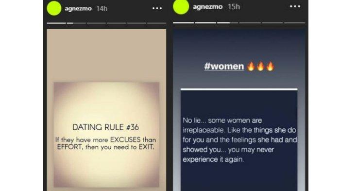 Unggahan Instagram story Agnez Mo
