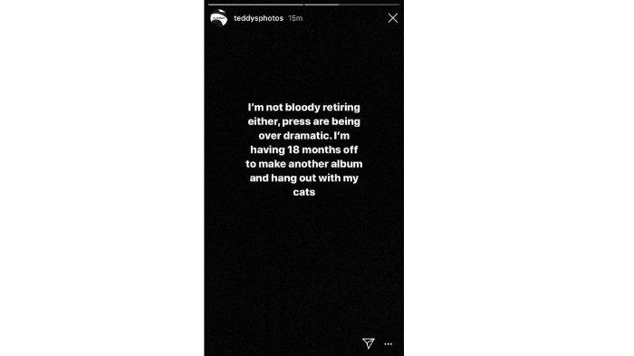 Unggahan Instagram Story Ed Sheeran