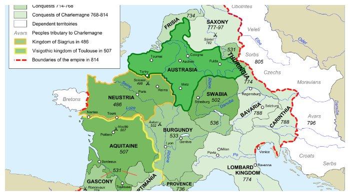 Wilayah kekuasaan Charlemagne