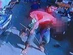 Rekaman CCTV Ayah Banting Anak ke Aspal Sampai Tewas, Awalnya Ditampar dan Kaki Ditendang