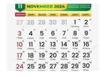 Ini Kalender Bulan November 2024, Lengkap dengan Weton hingga Jumadil Akhir