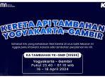KAI Perpanjang Operasional KLB Kereta Api Tambahan Rute Yogyakarta-Gambir, Segini Harga Tiketnya