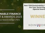KoinWorks Raih Penghargaan Internasional untuk Sustainability di Paris Prancis