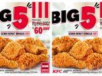 Promo Akhir Bulan: Beli 5 Ayam Goreng KFC Cuma Bayar Rp 60 Ribu, Ada Diskon Menarik Lainnya