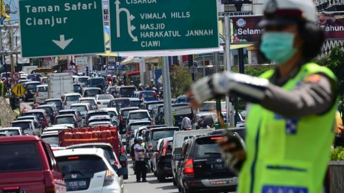 Tahun Baru Islam, Polres Cianjur Berlakukan Sistem Buka Tutup Lalu Lintas Menuju Cipanas-Puncak