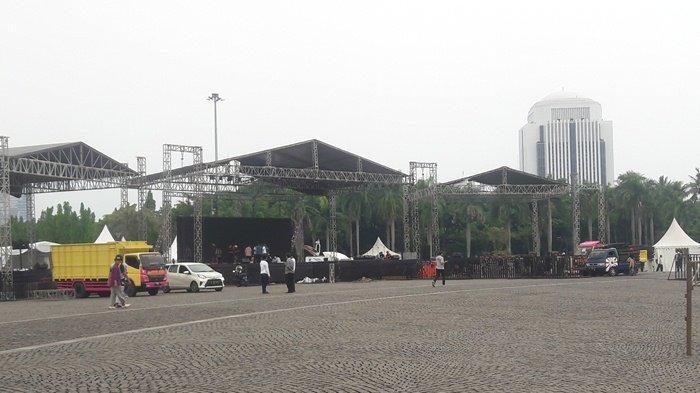 Panggung Utama 212 di Monas Selesai Didirikan di Sisi Timur Monas
