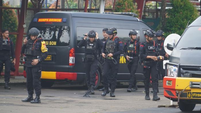 Gegana Brimob di sekolah Mentari Intercultural School Bintaro