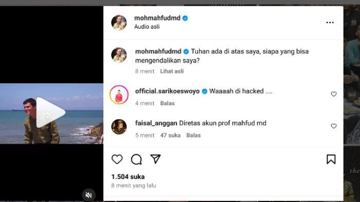 BREAKING NEWS: Instagram Mahfud MD Diduga Kena Hack, Unggah Tentara Israel
