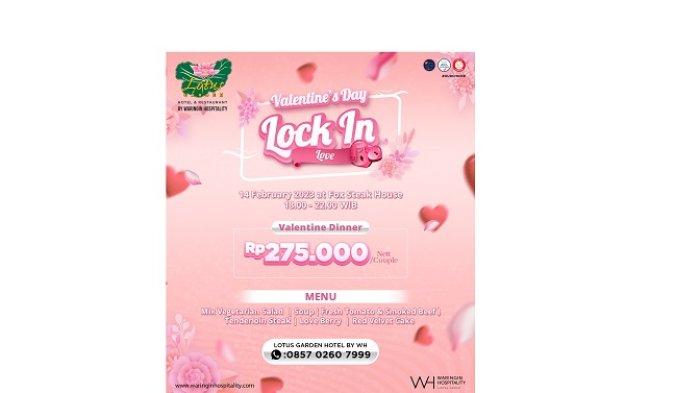 Momen Valentine Day, Lotus Garden Hotel Hadirkan Paket Menginap dan Makan Malam Romantis