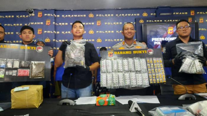 Dalam Dua Bulan, Polres Karawang Ungkap 28 Kasus Narkoba dan Tangkap 32 Tersangka