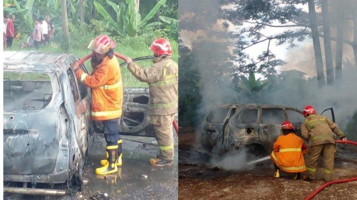 Mobil Antar Jemput Anak Sekolah Tiba-tiba Terbakar di Lapangan Porseka Cibinong, Ini Kata Polisi