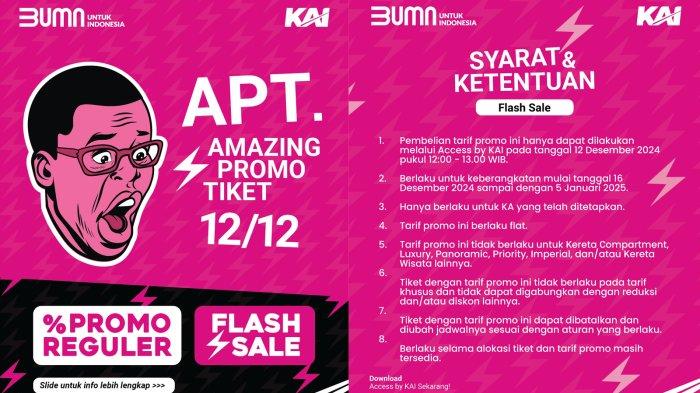 Promo 12.12 Tiket KA Jelang Libur Nataru, Berikut Daftar KA Jarak Jauh serta Syarat dan Ketentuannya