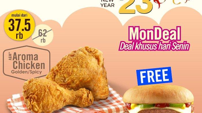Promo Makanan Spesial Gajian, Beli 2 Ayam Goreng A&W Gratis Burger