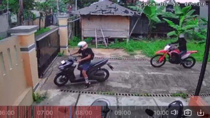 Viral! Pelaku Curanmor di Beji Depok Tukar Motor CRF Trail dengan Sebungkus Gorengan