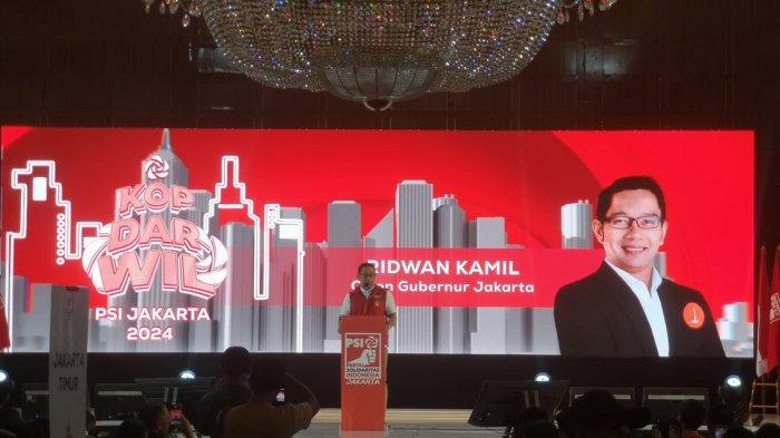 Hadiri Kopdarwil PSI di Kelapa Gading Jakut, Ridwan Kamil Bertekad Menang Satu Putaran