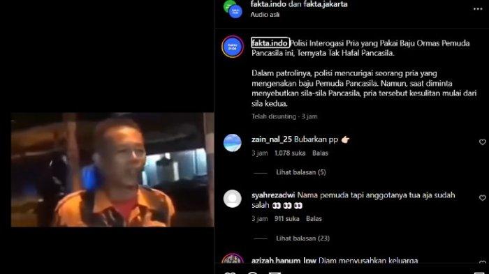 Viral Anggota Pemuda Pancasila Tak Hafal Pancasila, Cengengesan Ketika Salah Ucapkan Sila Kedua