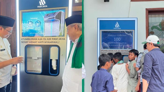 Cuaca Panas Ekstrem, PAM Jaya Sebar 100 Water Purifier di Fasilitas Umum