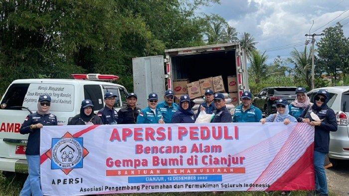 DPP Apersi Kirim Bantuan Bahan Makanan kepada Warga Terdampak Gempa Cianjur