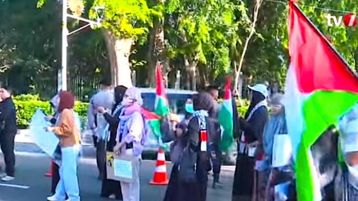 Hari ini, 869 Personel Gabungan Amankan Aksi Bela Palestina di Kedubes AS