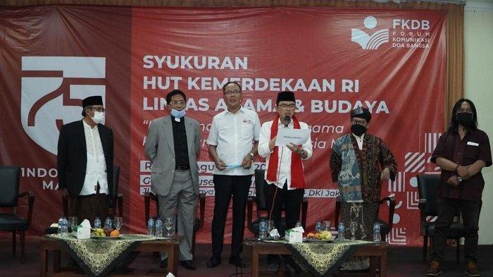 Mantan tokoh dan organ relawan Jokowi-Maruf Amin mendeklarasikan Kerapatan Indonesia Tanah Air (KITA), di Gedung Joeang, Jalan Menteng 31, Jakarta Pusat, Rabu (19/8/2020). 