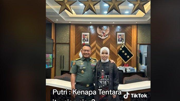Bertemu Jenderal Dudung, Putri Ariani Tanya Kenapa Tentara dan Polisi Selalu Bilang Siap