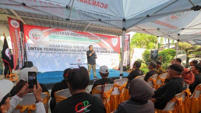 Buruh yang Tergabung Posko GBB Se-Jakarta Utara Ikrar Setia Dukung Ganjar Pranowo Capres 2024