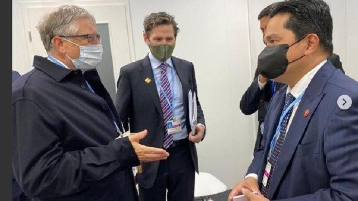 Erick Thohir dan Bill Gates Bahas Alih Teknologi Vaksin mRNA Bekerja Sama dengan Biofarma
