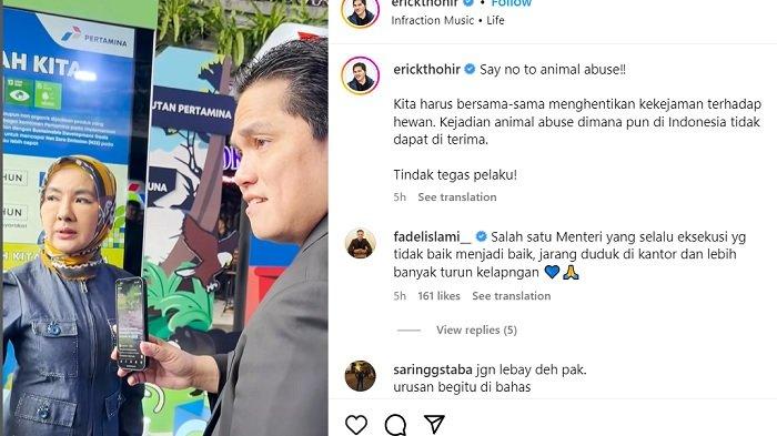 Erick Thohir Langsung Perintahkan Pertamina Usut Pelaku Pelempar Anjing ke Buaya