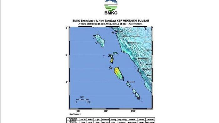 Terjadi 7 Kali Gempa Susulan Setelah Gempa Mentawai Magnitudo 7,3