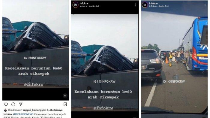 Kecelakaan Beruntun di Tol Cikampek KM 61, Lima Orang Luka-Luka