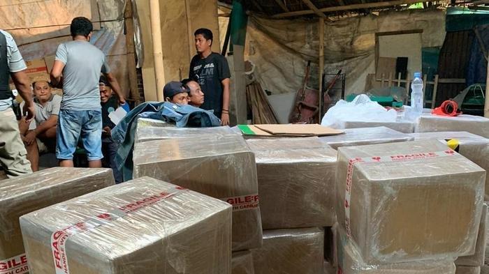 Lokasi pabrik dan gudang pil PCC yang digrebek BNN dan Polri. 