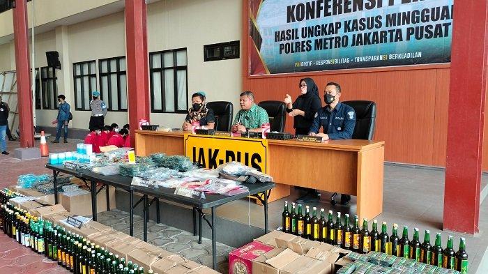 Selama Satu Pekan, Polres Metro Jakpus Berhasil Menangkap 14 Tersangka dalam Kasus Narkoba dan Miras