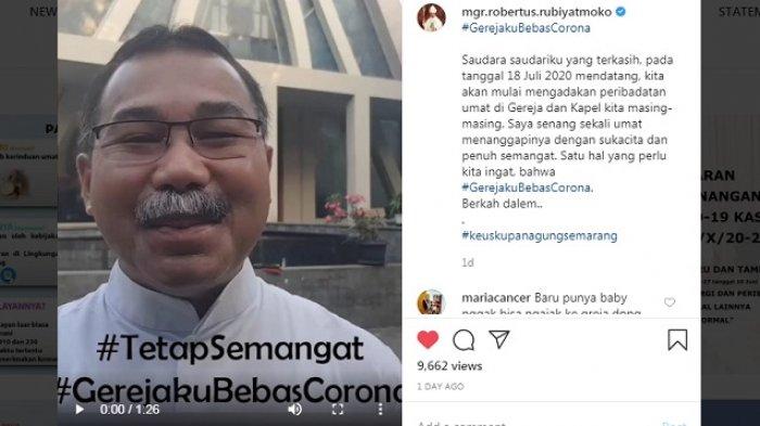 UPDATE 18-19 Juli 2020 Gereja Katolik di Keuskupan Agung Semarang Dibuka, Ini Pesan Mgr Rubiyatmoko