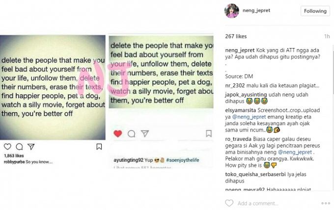 Ayu Ting Ting Dipermalukan Netizen, Postingannya Jiplakan dari Orang Lain?