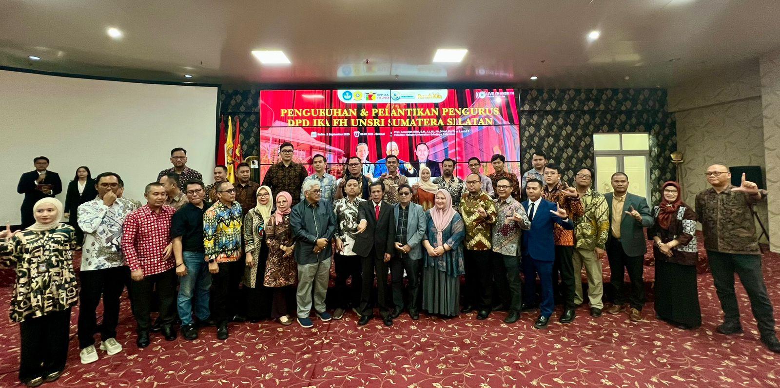 67 Pengurus DPD IKA FH Unsri Resmi Dilantik, Siap Kolaborasi dengan Akademisi Hingga Penegak Hukum