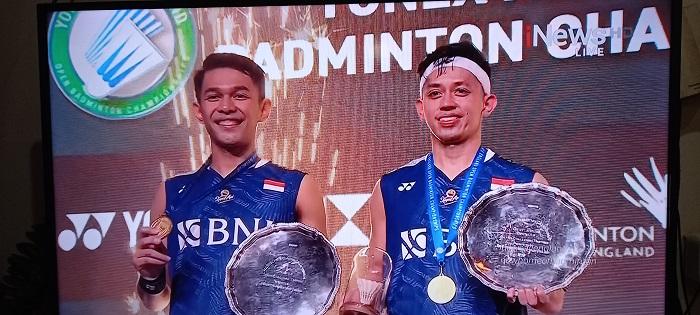 Berhasil Meraih Gelar Juara All England 2023, Fajar/Rian Doakan Kesembuhan untuk Mohammad Ahsan