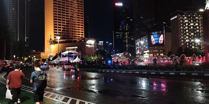 Jelang Malam Tahun Baru 2023, Kawasan Bunderan HI Mulai Ramai