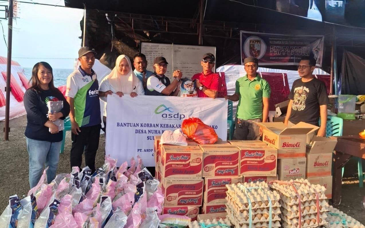 ASDP Salurkan Bantuan ke Korban Kebakaran Hingga Kapal Jadi Tempat Mengungsi di Luwu Timur
