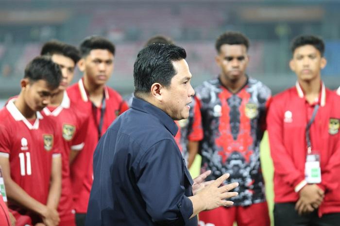Ini Kritikan Erick Thohir dan Bima Sakti Terhadap Indonesia U-17 yang Kalah 0-1 dari Korsel U-17