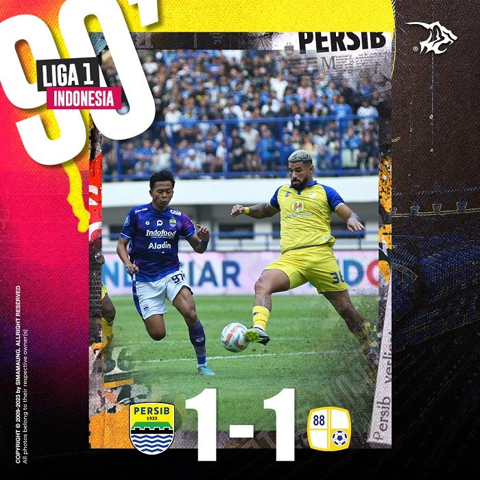 Persib Bandung Terpuruk di Zona Degradasi Liga 1 2023/2024 Setelah Diimbangi Barito Putera