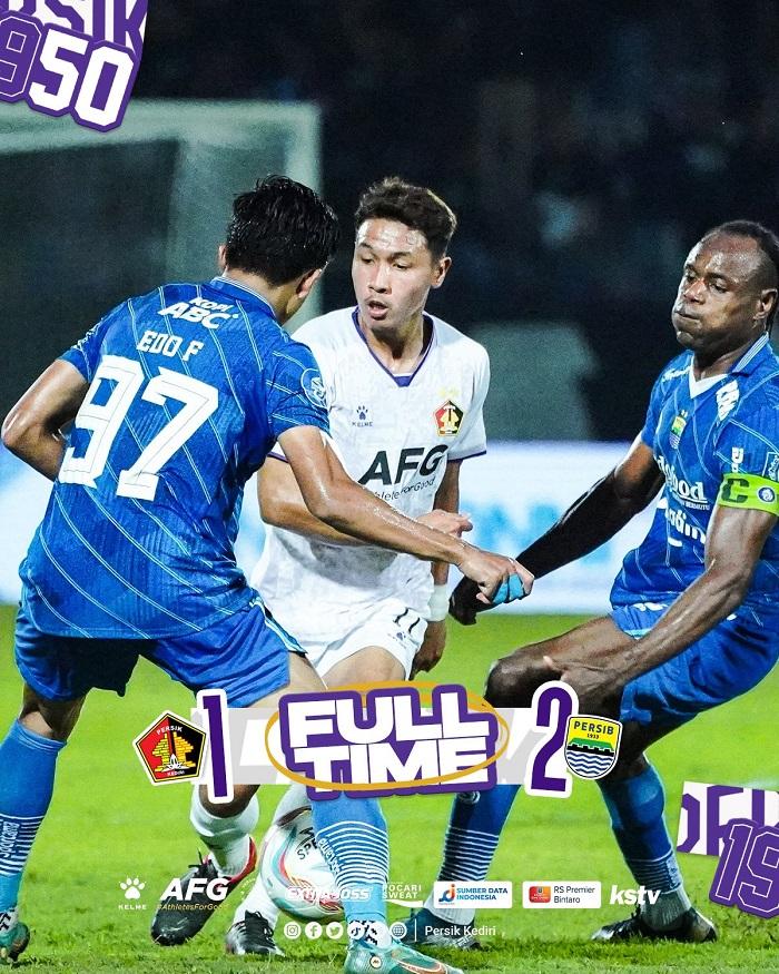 Persib Bandung Berhasil Lepas dari Zona Degradasi Setelah Kalahkan Persik Kediri