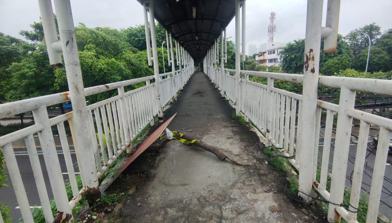 JPO Kyai Tapa Ternyata Banyak Masalah, Pejalan Kaki Keluhkan Minimnya Lampu Penerangan