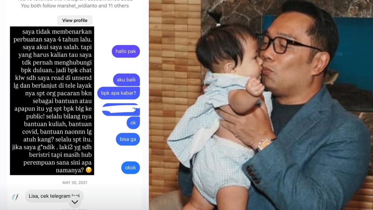 Dibilang Gundik Ridwan Kamil dan Dihujat Warganet, Lisa Mariana Beberkan Bukti Chat-nya dengan RK