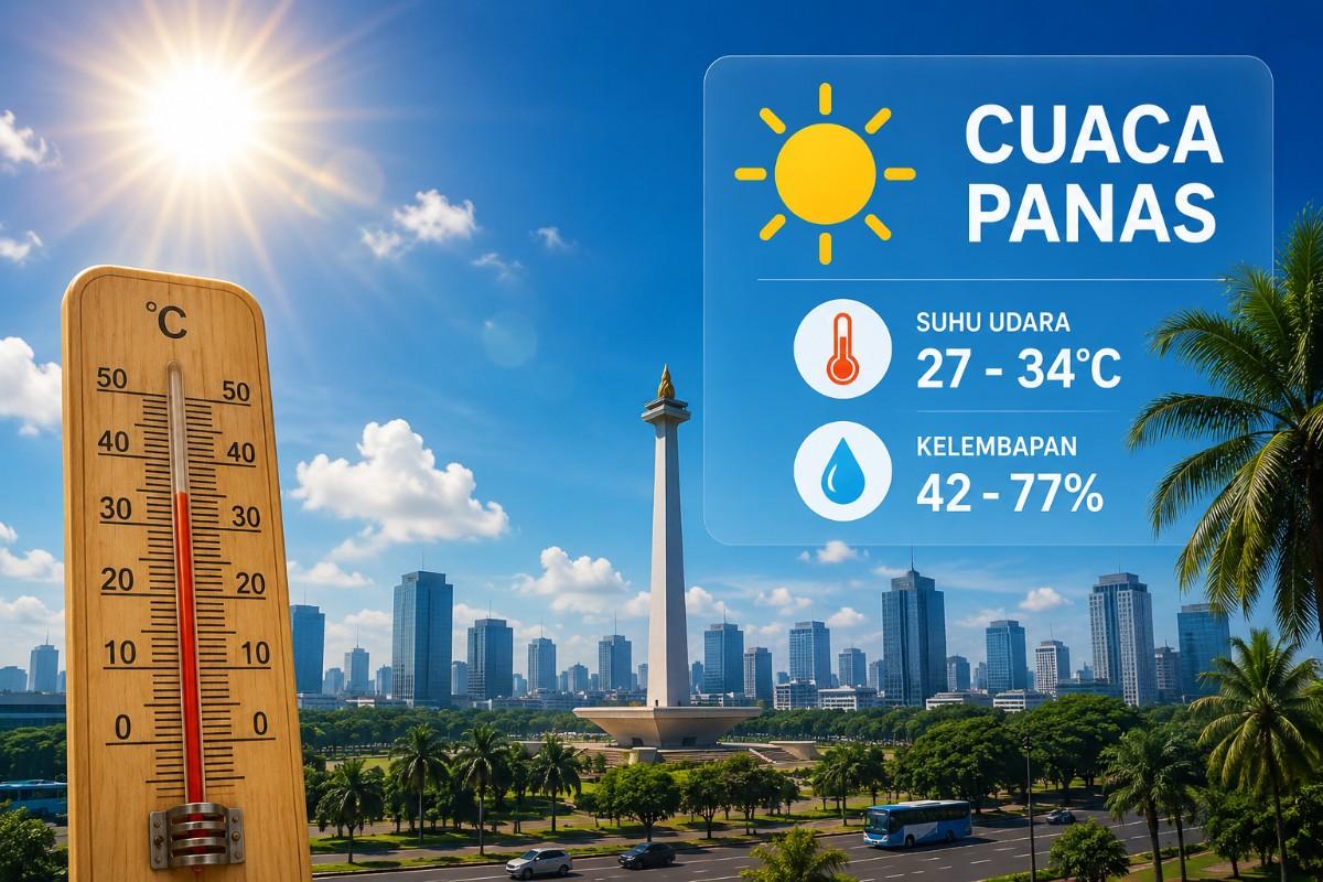 Cuaca Jakarta Hari ini, 9 Juli Cerah dengan Suhu hingga 34 Derajat Celcius - Wartakotalive.com