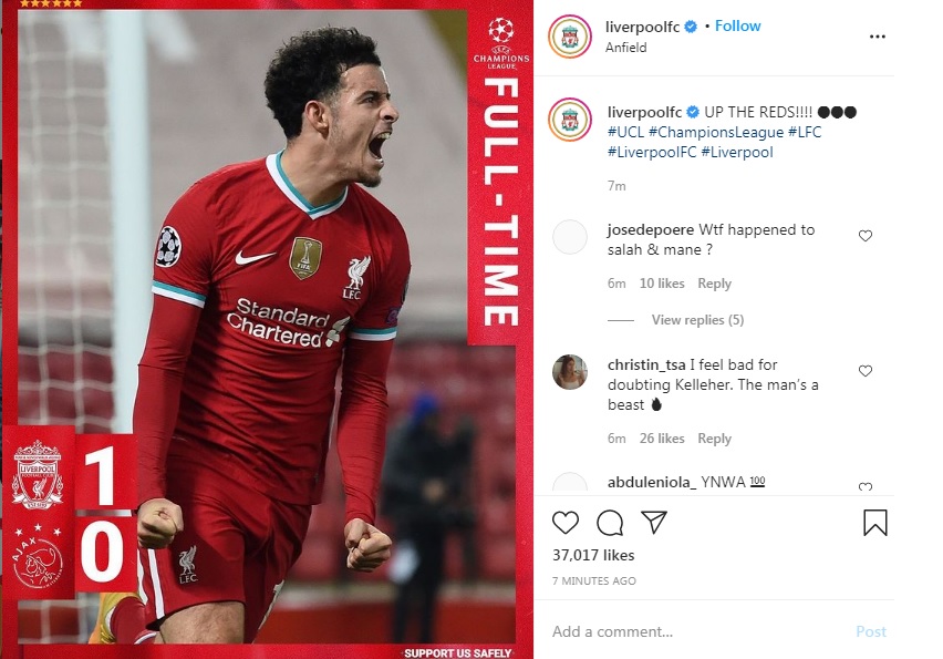 Klasemen dan Hasil Liverpool vs Ajax 1-0, Reds Lolos 16 Besar, Ajax vs Atalanta Berebut Tiket Akhir