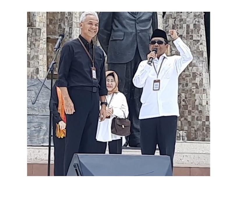 Mahfud MD Berjanji Dirinya Bersama Ganjar Pranowo Bakal Memperjuangkan Indonesia yang Bebas Korupsi