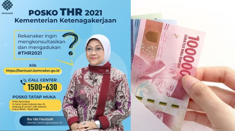 Kementerian Tenaga Kerja Resmi Buka Posko THR 2021 Terima Pengaduan Lewat Online dan Offline