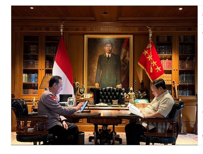 Momen Prabowo Panggil Kapolri ke Hambalang, Serius Diskusi soal Stabilitas Keamanan