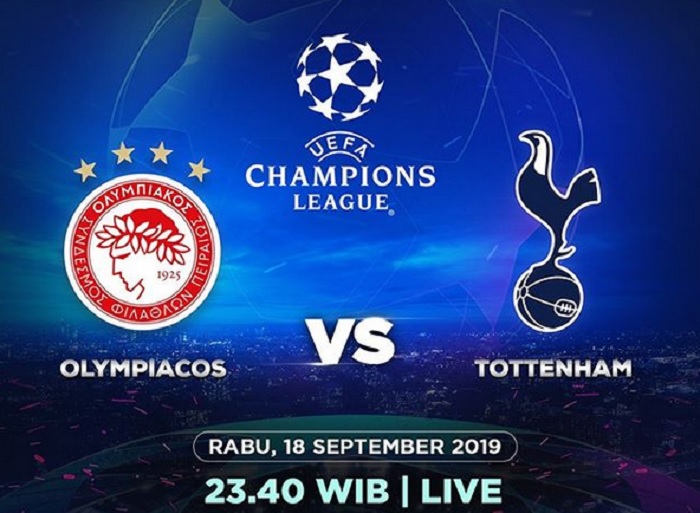 Sedang Berlangsung Siaran Langsung SCTV Olympiacos vs Tottenham Hotspur, Ini Link Live Streamingnya