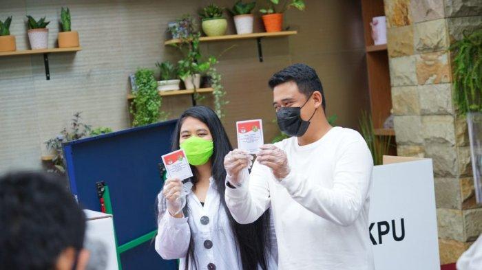 Bobby-Kahiyang Datang ke TPS Pakai Busana Senada, Mengaku Sudah Optimal Sosialisasikan Program